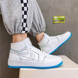 (image for) X2578P42 student breathable fashionable trendy men's Air Force One small white shoes stroke new high-top shoes